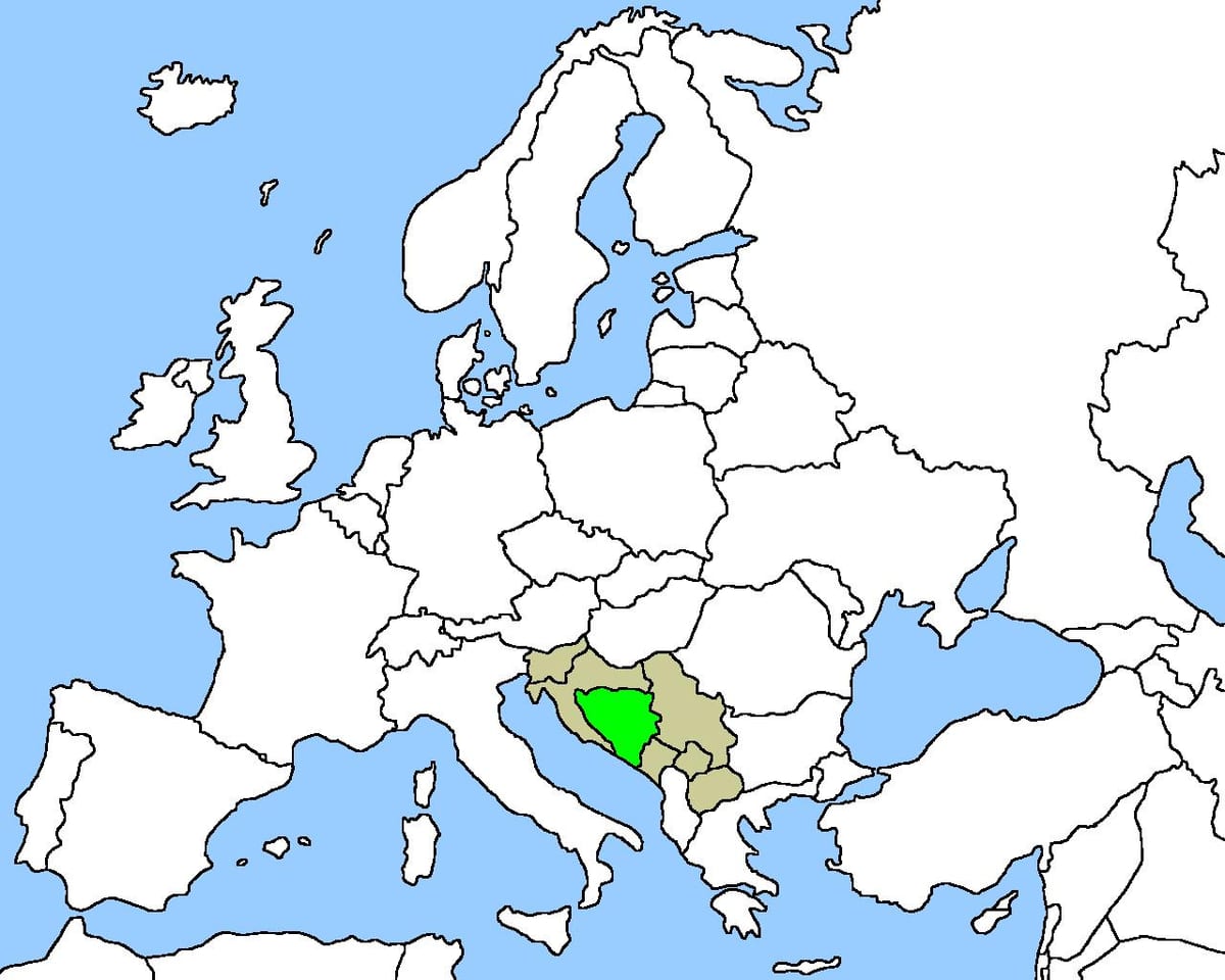 Karte Bosnija atrašanās vieta