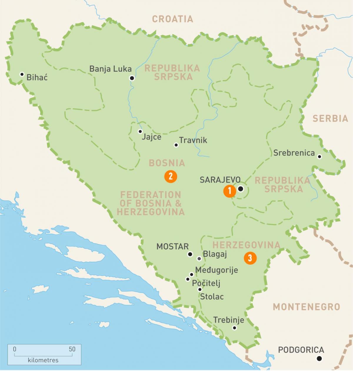 Karte sarajevā, Bosnijā