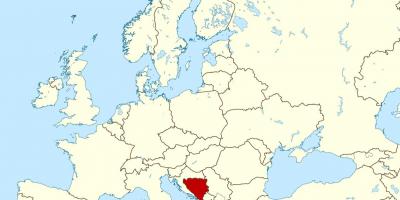 Karte Bosnija atrašanās vietu uz pasaules