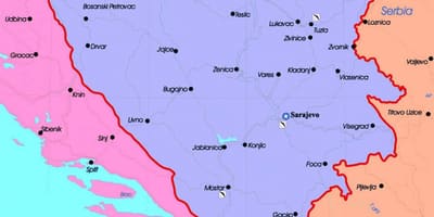 Bosnijas un Hercegovinas politiskās kartes