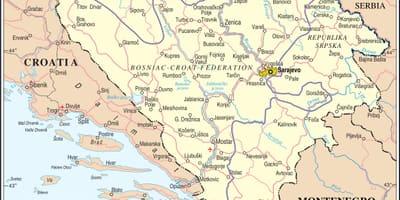 Karte Bosnija tūrisma