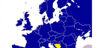 Karte Bosnija un Hercegovina eiropā
