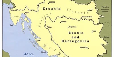 Kartes Bosnijas un Hercegovinas un apkārtējām valstīm
