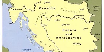 Kartes Bosnijas un Hercegovinas un apkārtējām valstīm